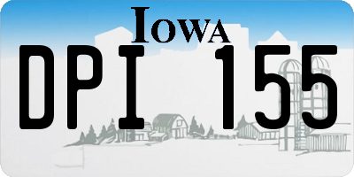 IA license plate DPI155