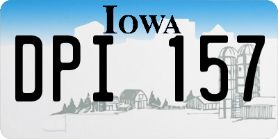 IA license plate DPI157