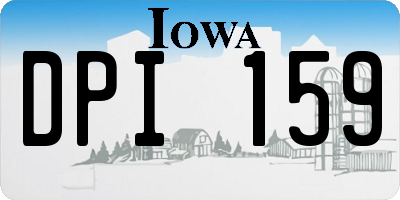 IA license plate DPI159