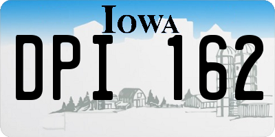 IA license plate DPI162