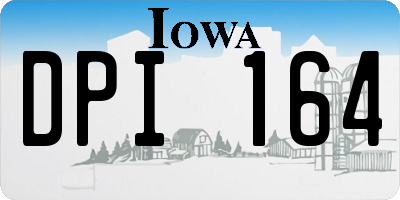 IA license plate DPI164
