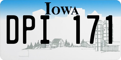 IA license plate DPI171