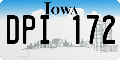 IA license plate DPI172