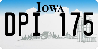 IA license plate DPI175