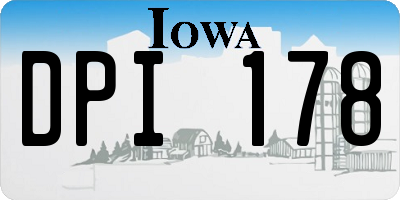 IA license plate DPI178