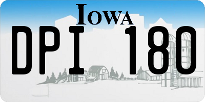 IA license plate DPI180