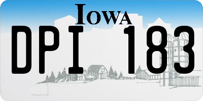 IA license plate DPI183