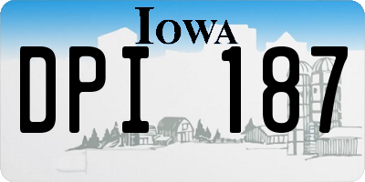 IA license plate DPI187