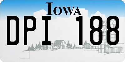 IA license plate DPI188