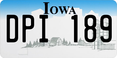 IA license plate DPI189