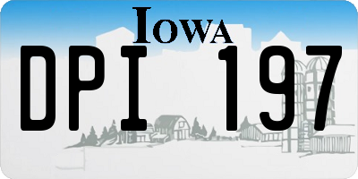 IA license plate DPI197