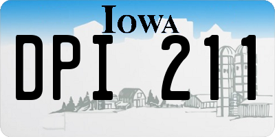 IA license plate DPI211
