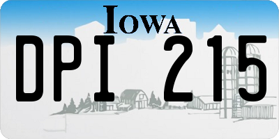 IA license plate DPI215