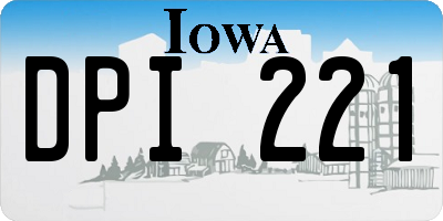 IA license plate DPI221