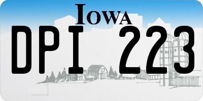 IA license plate DPI223