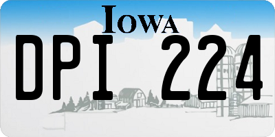 IA license plate DPI224