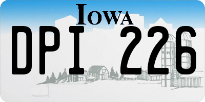 IA license plate DPI226