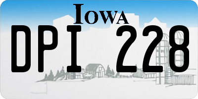 IA license plate DPI228