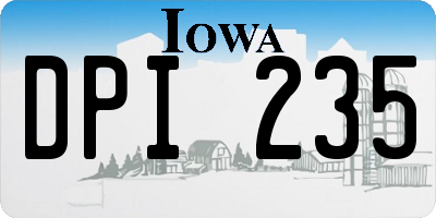 IA license plate DPI235