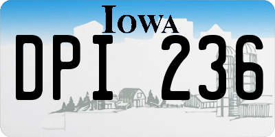 IA license plate DPI236