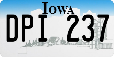 IA license plate DPI237