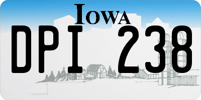 IA license plate DPI238