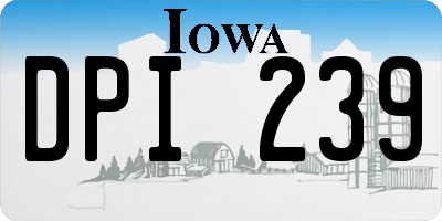 IA license plate DPI239