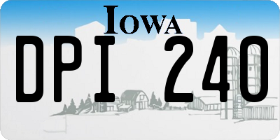 IA license plate DPI240
