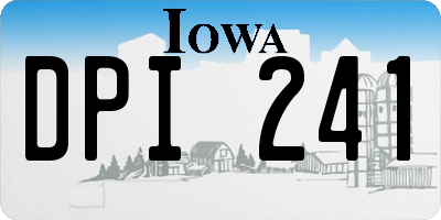 IA license plate DPI241