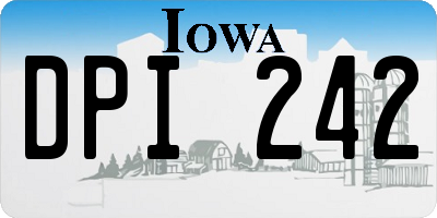 IA license plate DPI242