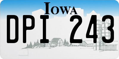 IA license plate DPI243