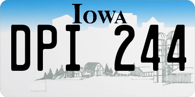 IA license plate DPI244