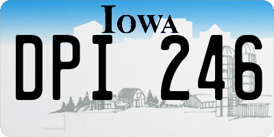 IA license plate DPI246