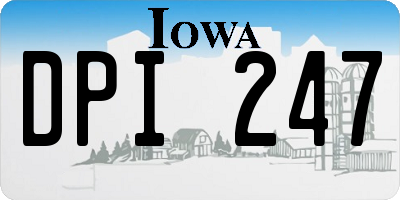 IA license plate DPI247