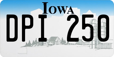 IA license plate DPI250
