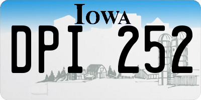 IA license plate DPI252