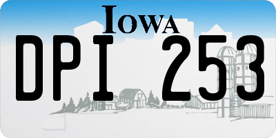 IA license plate DPI253