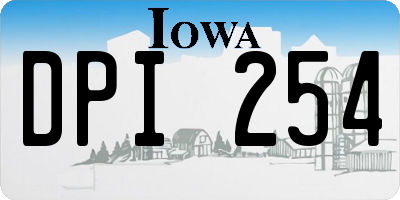 IA license plate DPI254