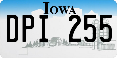 IA license plate DPI255