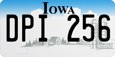 IA license plate DPI256