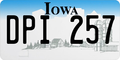 IA license plate DPI257