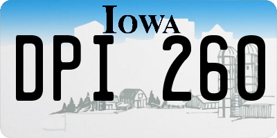 IA license plate DPI260