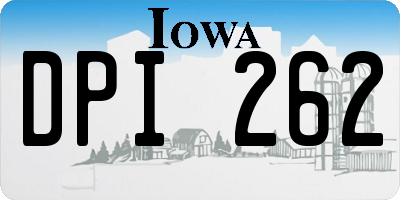 IA license plate DPI262