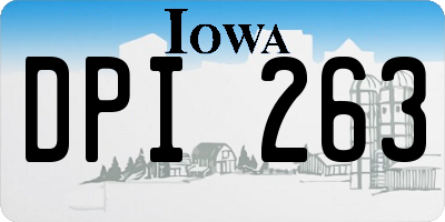 IA license plate DPI263