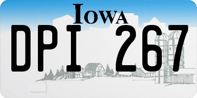 IA license plate DPI267