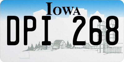 IA license plate DPI268
