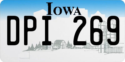 IA license plate DPI269