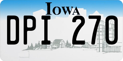 IA license plate DPI270