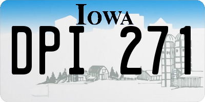 IA license plate DPI271