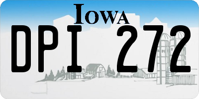 IA license plate DPI272